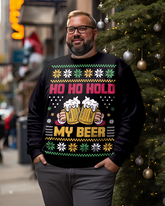 Sweat-shirts et pantalons grande taille pour hommes HO HO HOLD MY BEER
